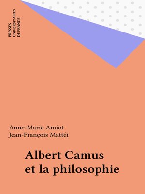 cover image of Albert Camus et la philosophie